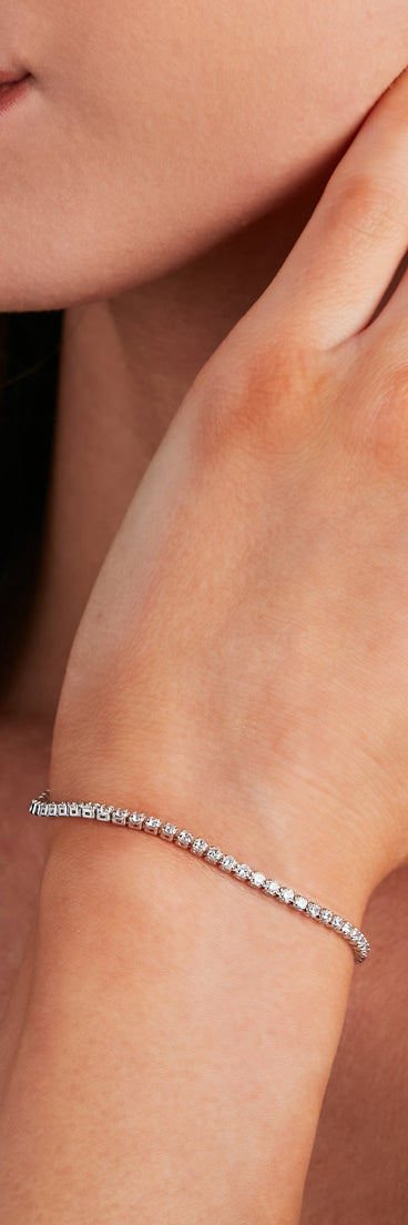 With Delicate CZ Tennis Bracelet as your homecoming jewelry or accessories, your 2023 Homecoming dress look will be fire!