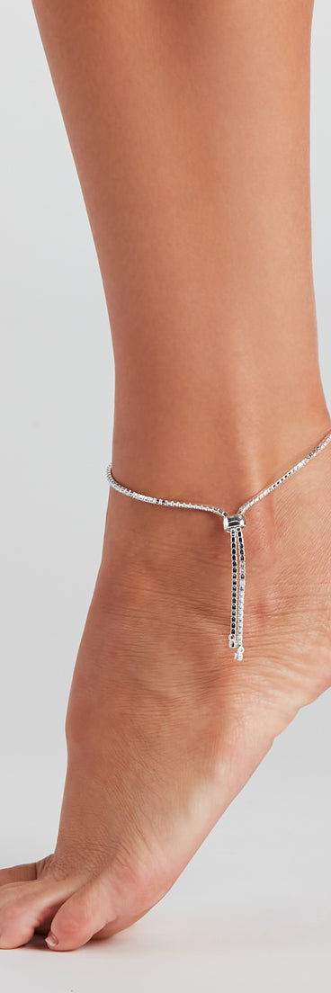 Polished Shine Rhinestone Anklet