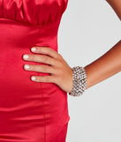 Major Luxe Rhinestone Stretch Bracelet