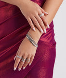 Glam Details Rhinestone Chain Bracelet