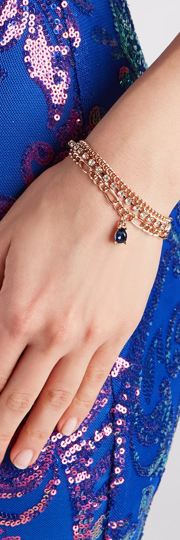 All In The Deets Gemstone Chain Bracelet