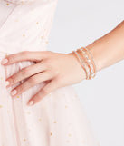 With Lovely Glam Rhinestone Bracelet as your homecoming jewelry or accessories, your 2023 Homecoming dress look will be fire!
