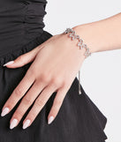 Fluttery And Free Rhinestone Butterfly Bracelet