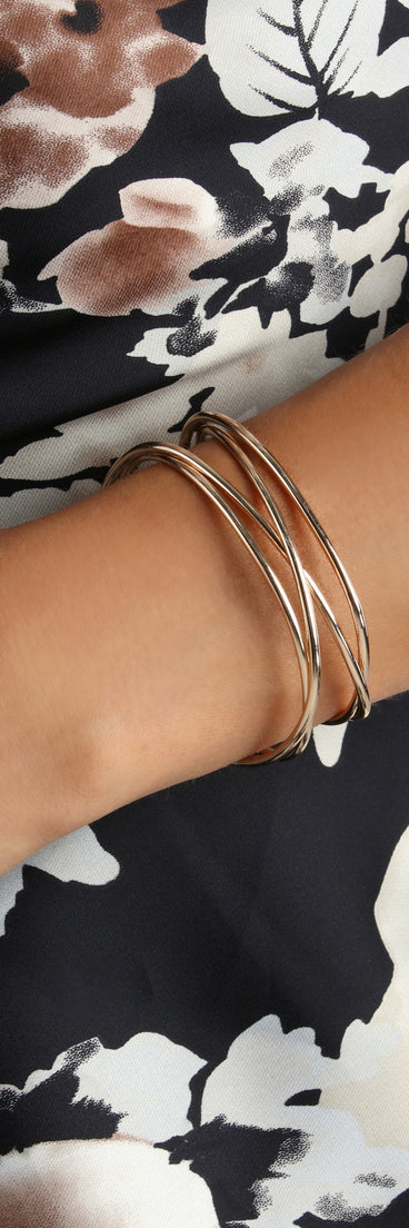 Intertwined Metal Cuff Baracelet