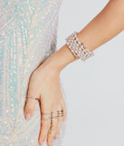 Prized Treasure Faux Pearl Rhinestone Bracelet