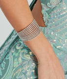 Sparkle Tonight Rhinestone Memory Cuff Bracelet