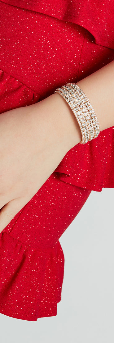 Fine Opulence Rhinestone Cuff Bracelet