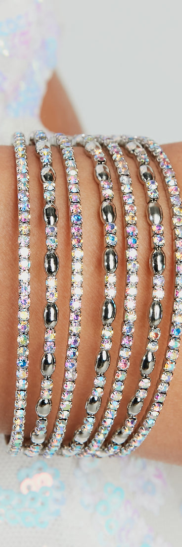 Homecoming jewelry and accessories like the So Radiant Iridescent Rhinestone Beaded Bracelet provide the finishing touch to help you dazzle at HOCO 2024!