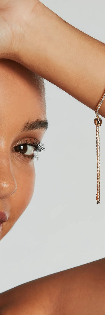 Dainty Shimmer Rhinestone Beaded Bracelet