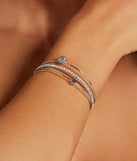 Night Sky Star And Moon Rhinestone Bracelet