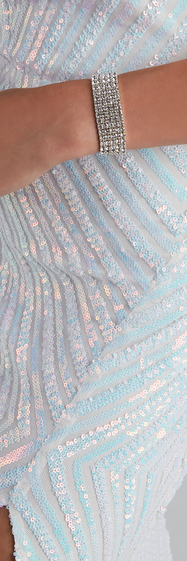 Wrapped In Diamonds Stretch Bracelet