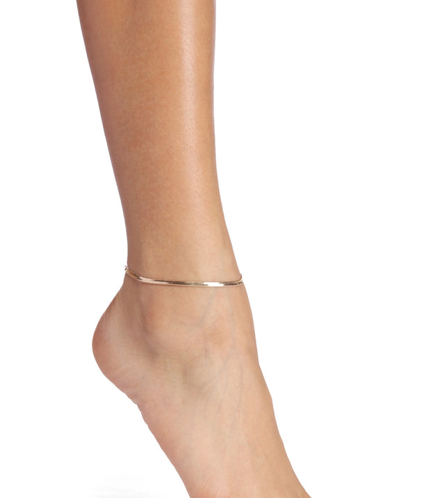 Herringbone Anklet