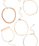Layered Charm Bracelets Set