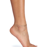 Dainty 3 Row Chain Anklet