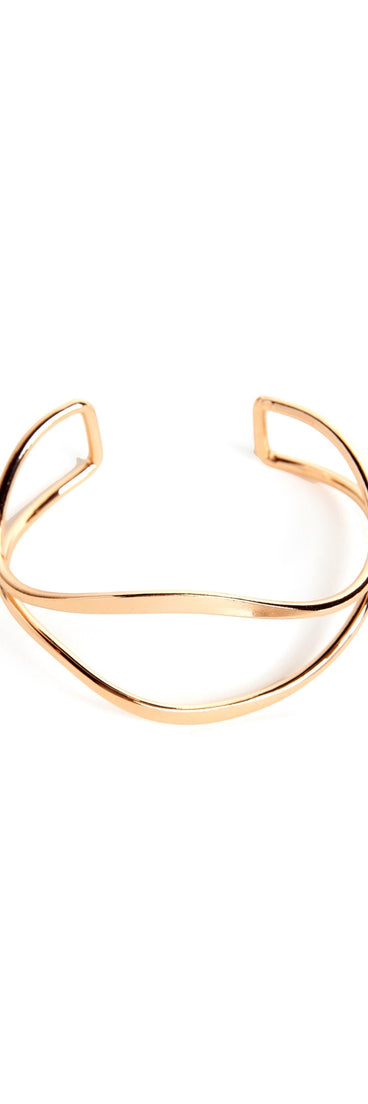Curved Metal Cuff Bracelet