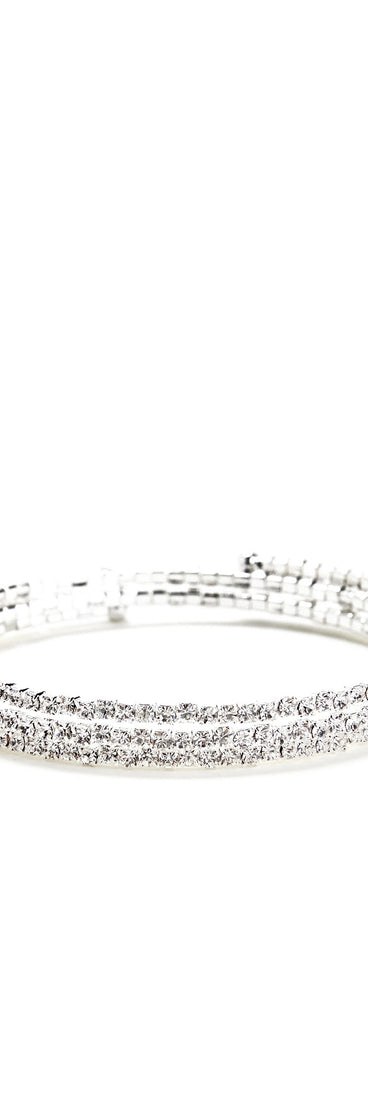 Rhinestone Memory Wire Bracelet