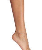 Double Row Rose Charm Anklet is a trendy pick to create 2023 festival outfits, festival dresses, outfits for concerts or raves, and complete your best party outfits!