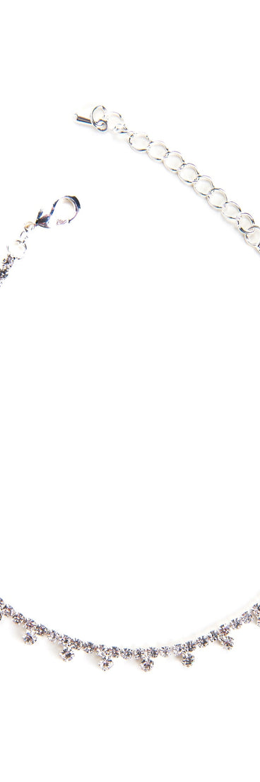 Rhinestone Drop Anklet