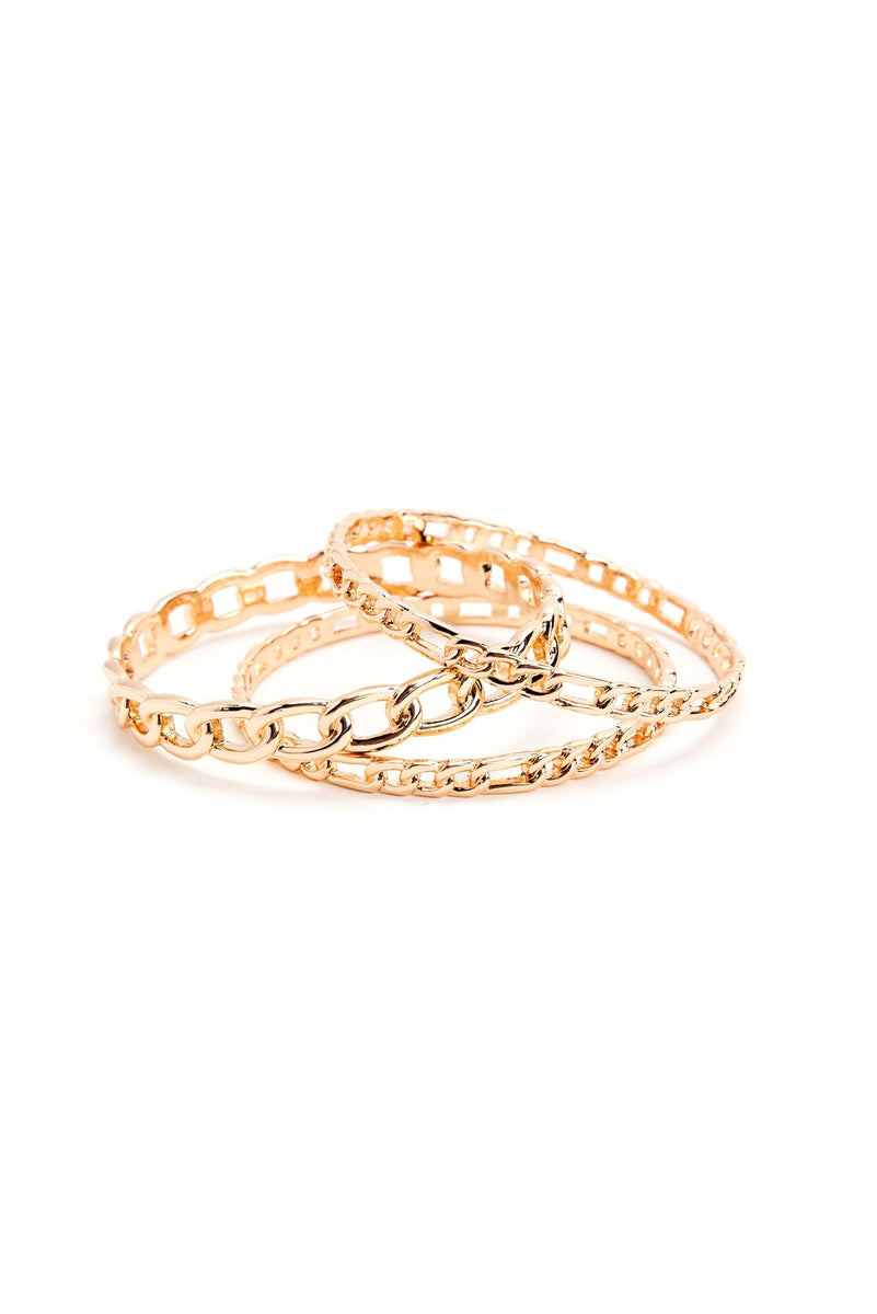 3 Pack Chain Link Bangles & Windsor