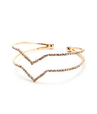 Double Row Rhinestone V Cuff