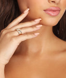 Cubic Zirconia Chain Link Ring