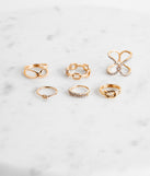 Rhinestone Knot Variety Ring Pack is the perfect Homecoming look pick with on-trend details to make the 2023 HOCO dance your most memorable event yet!