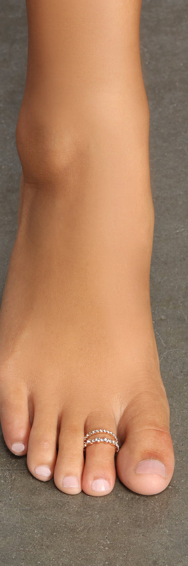 Dainty Rhinestone Toe Ring