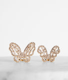 Butterfly Rhinestone Ring Set