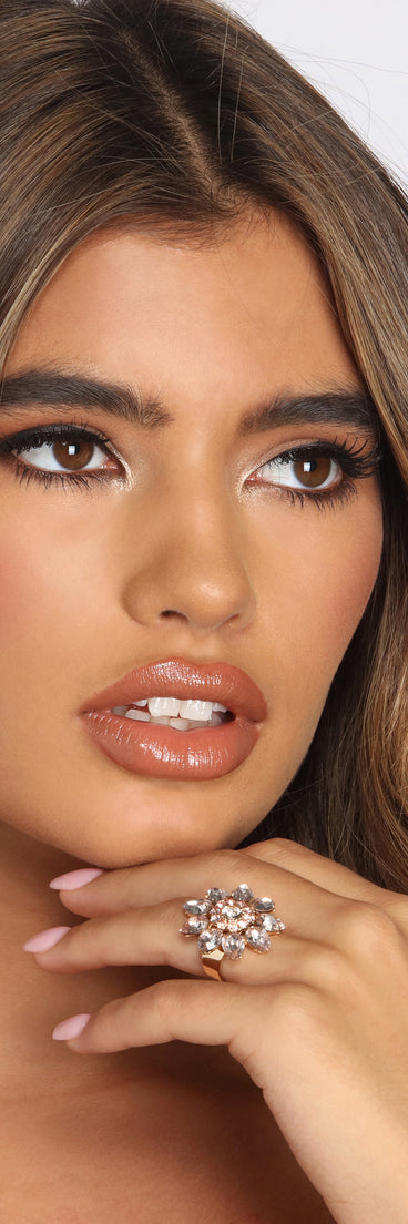 Floral Gemstone Statement Ring