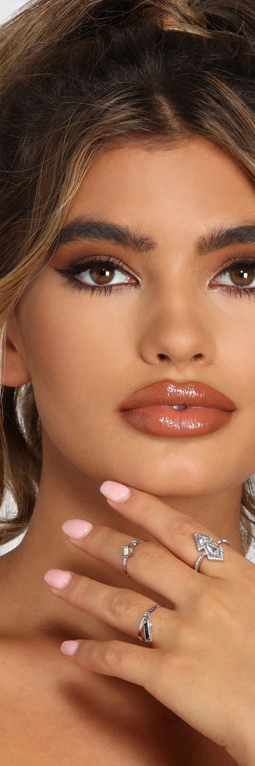 Dangling Diamonds Rings Set Of 3