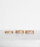 Three Pack Cubic Zirconia Rainbow Infinity Rings for 2022 festival outfits, festival dress, outfits for raves, concert outfits, and/or club outfits