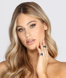 Five Pack Tube And Rhinestone Rings is a trendy pick to create 2023 festival outfits, festival dresses, outfits for concerts or raves, and complete your best party outfits!