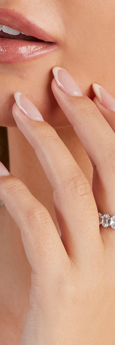 Simply Stunning CZ Oval Ring is the perfect Homecoming look pick with on-trend details to make the 2023 HOCO dance your most memorable event yet!