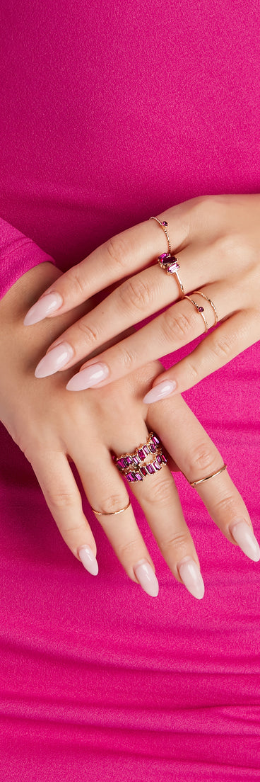 Ultimate Glamour Gemstone Ring Set