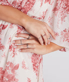 Trendy Shine Rhinestone Dainty Ring Set