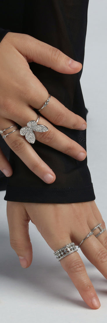 Adore The Glamour Six-Pack Ring Set