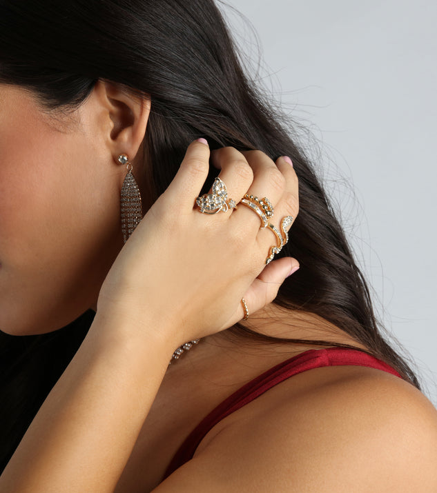 Rhinestone ring set cheap