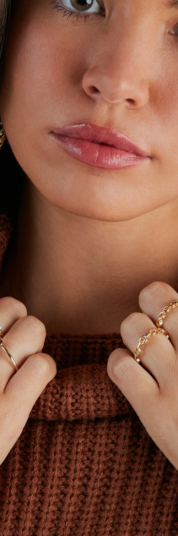 Luminous Shine Statement Eight-Pack Ring Set