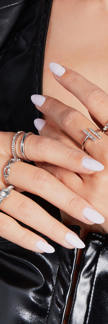 Adorned With Glamour Rhinestone Ring Set, a trendy addition to women's going-out outfits, is ideal for Christmas party outfits, chic NYE attire, or winter night-out looks that keep you on-trend!