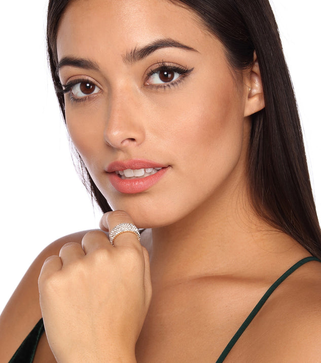 Rhinestone Statement Ring