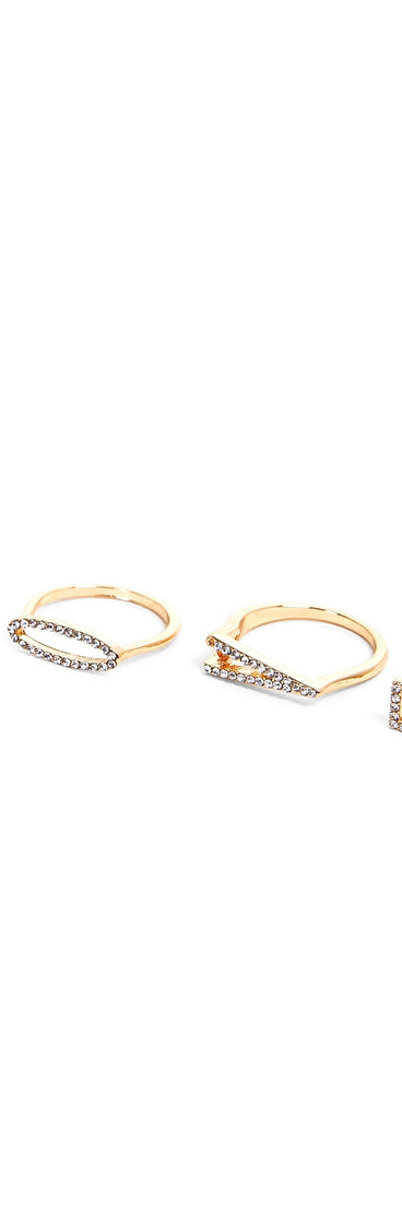 Love Rhinestone Ring Pack