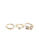 Triangle Rhinestone Ring Multi Pack