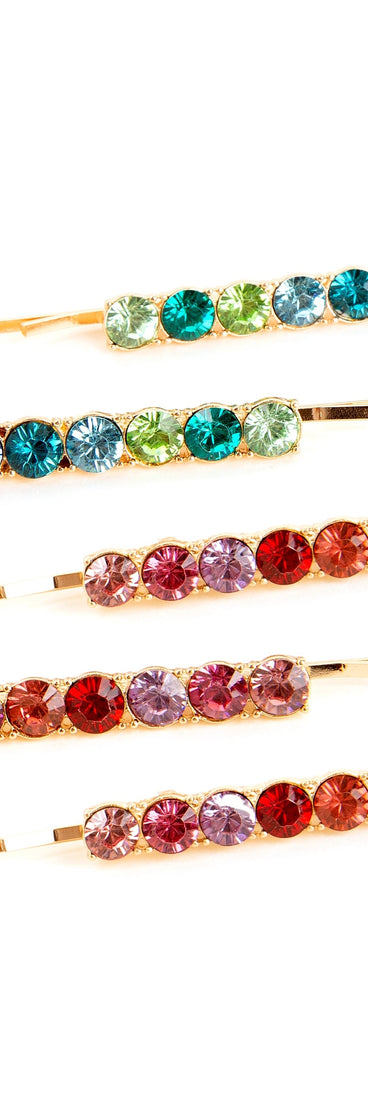 Rainbow Rhinestone Hair Pins is a trendy pick to create 2023 festival outfits, festival dresses, outfits for concerts or raves, and complete your best party outfits!