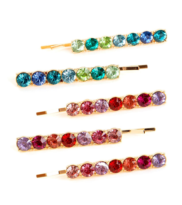 Rainbow Rhinestone Hair Pins & Windsor