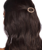 Oval Rhinestone Barrette is the perfect Homecoming look pick with on-trend details to make the 2023 HOCO dance your most memorable event yet!