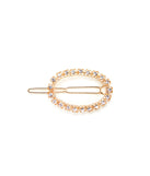 Oval Rhinestone Barrette