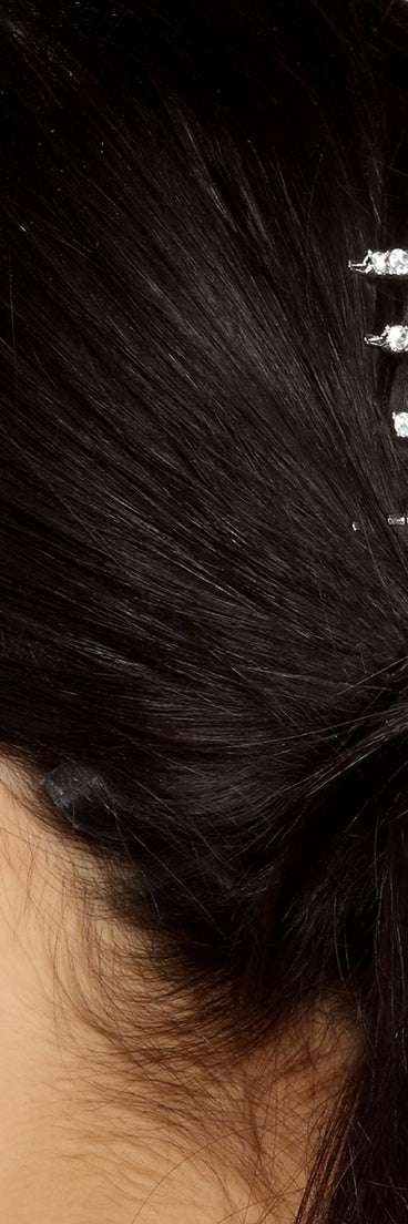 Chunky Rhinestone Hair Pin Set