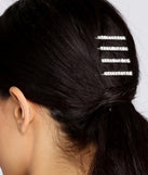 Chunky Rhinestone Hair Pin Set