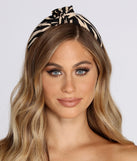 Zebra Silky Knot Headband