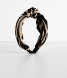 Zebra Silky Knot Headband